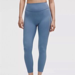 💙 NWT LULULEMON NULU HIGH-RISE MESH-PANEL TIGHT WASHED DENIM SIZE 6